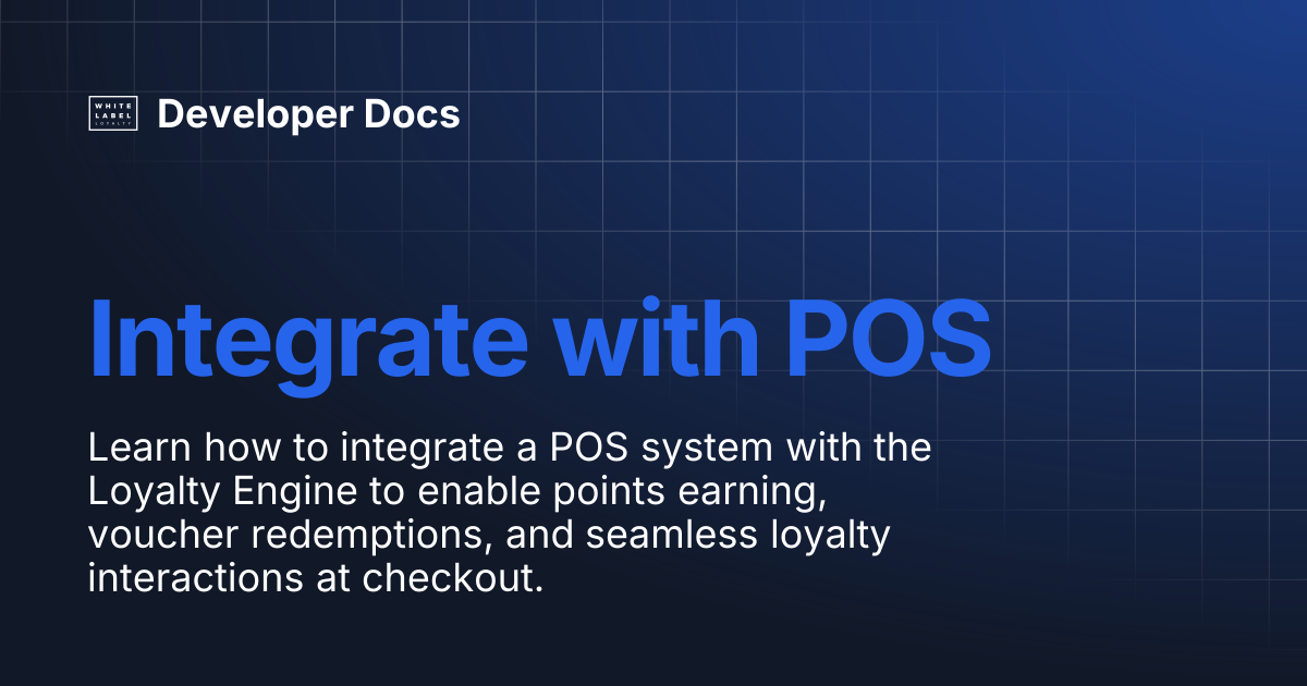 Integrate with POS | Developer Docs