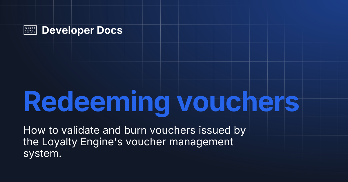 Redeeming vouchers | Developer Docs