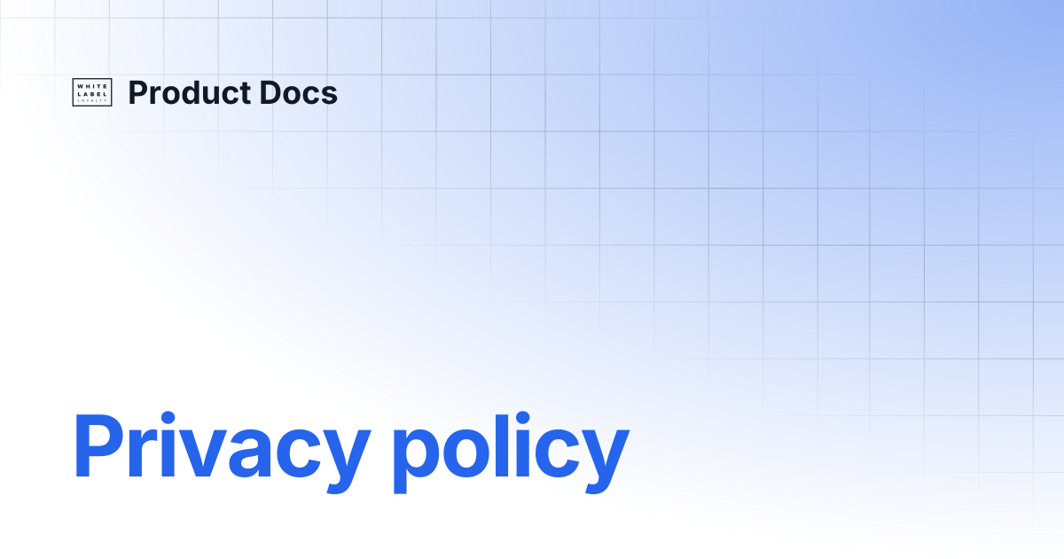 Privacy policy | Product Docs