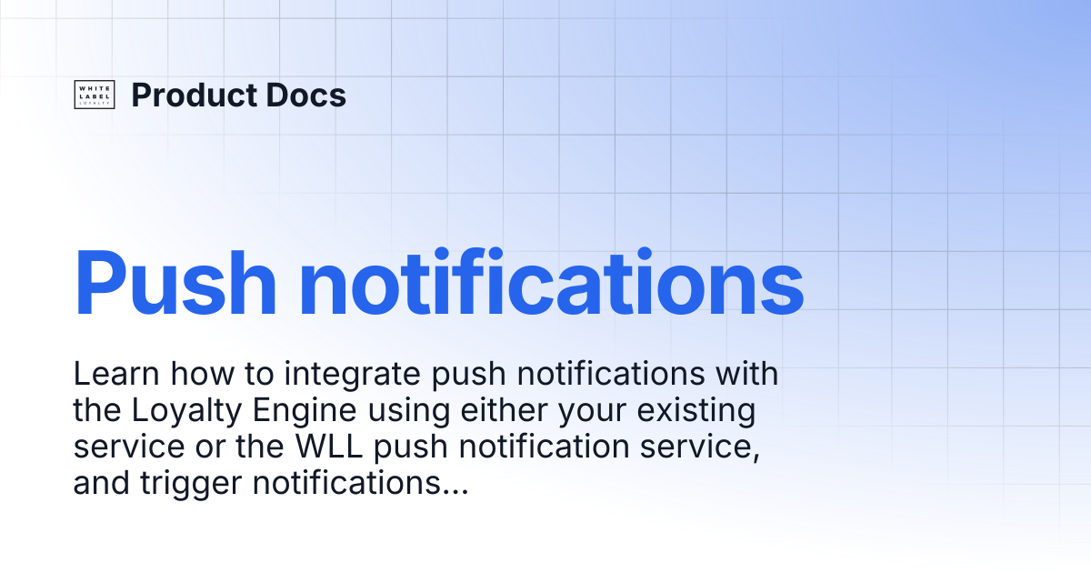 Push notifications | Product Docs